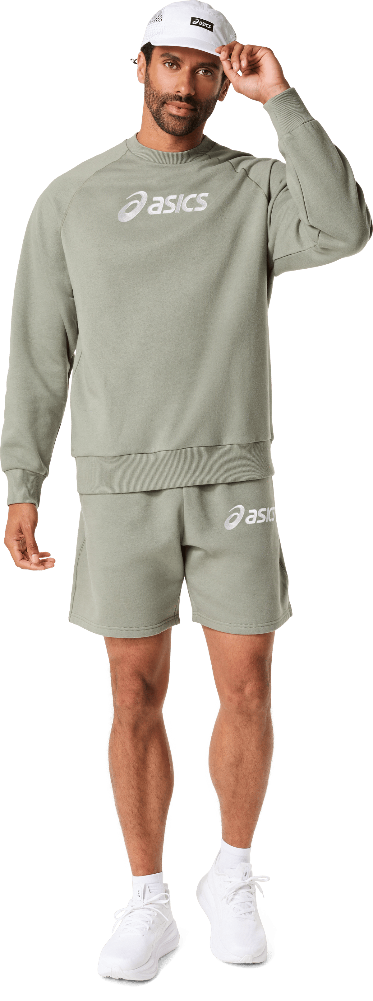 ASICS LOGO FLEECE CREW-NECK TOP