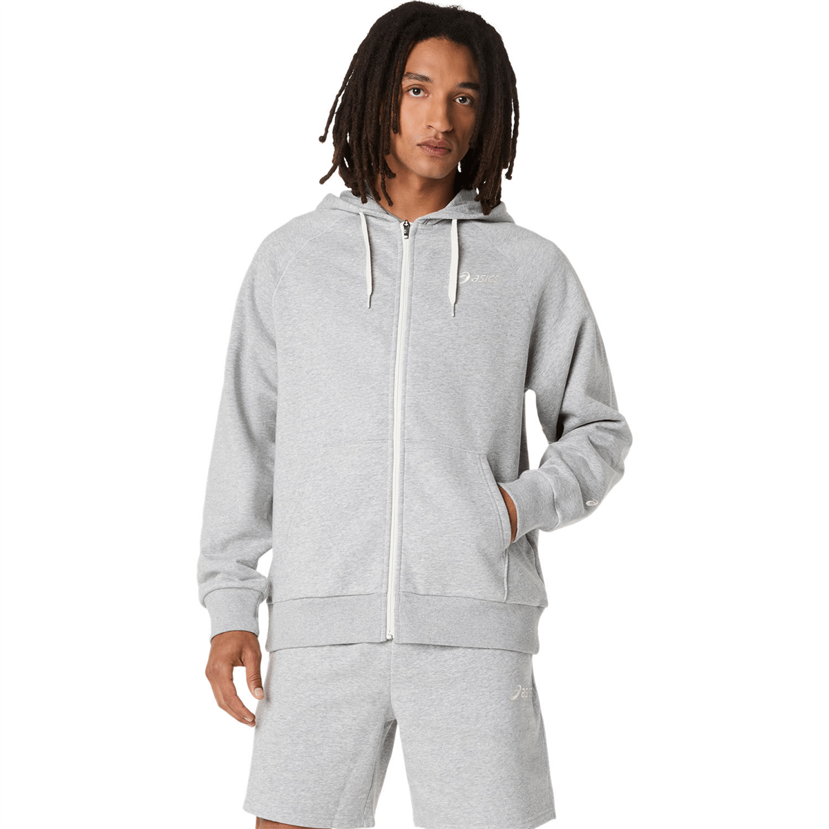 ASICS LOGO FLEECE FULL ZIP HOODIE