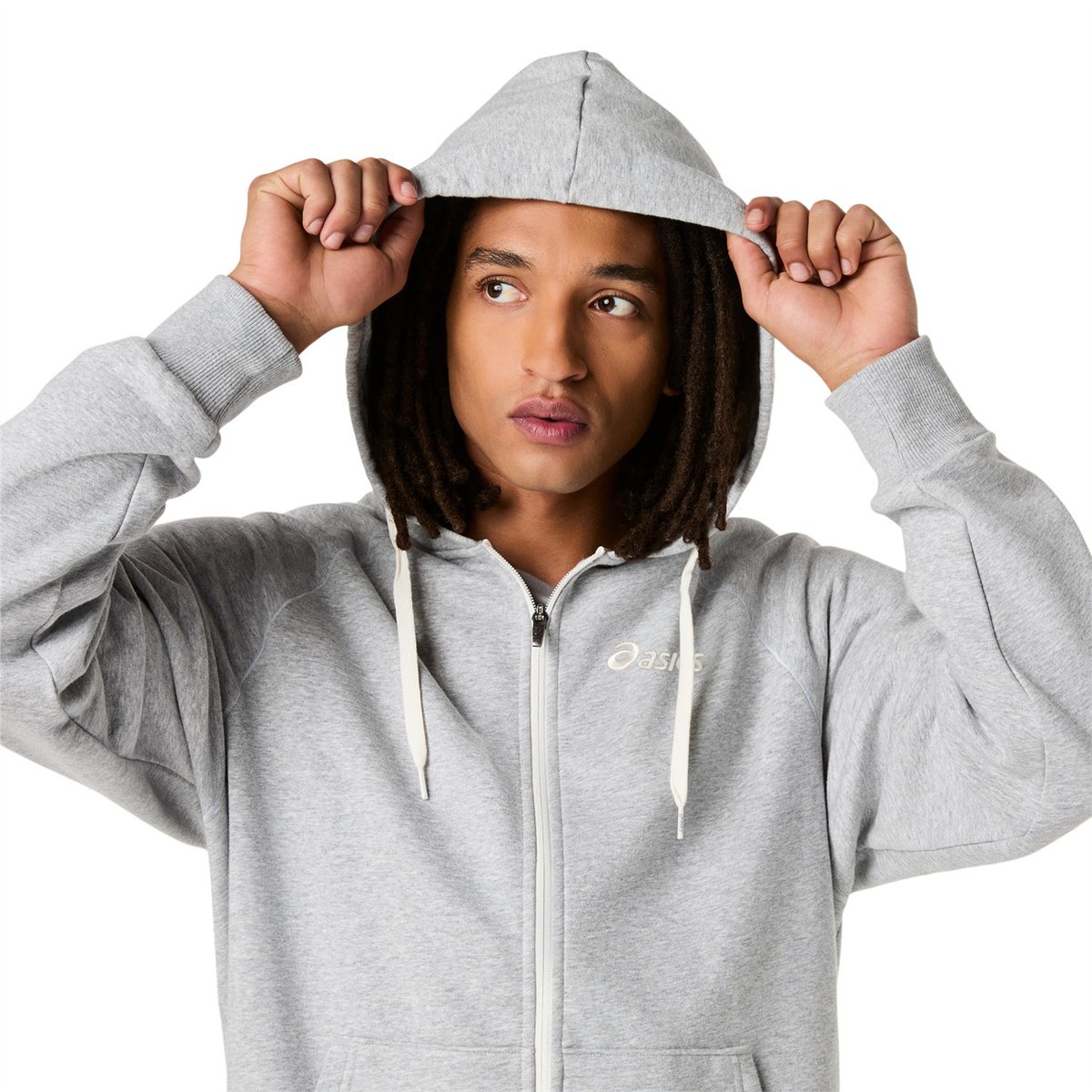 ASICS LOGO FLEECE FULL ZIP HOODIE