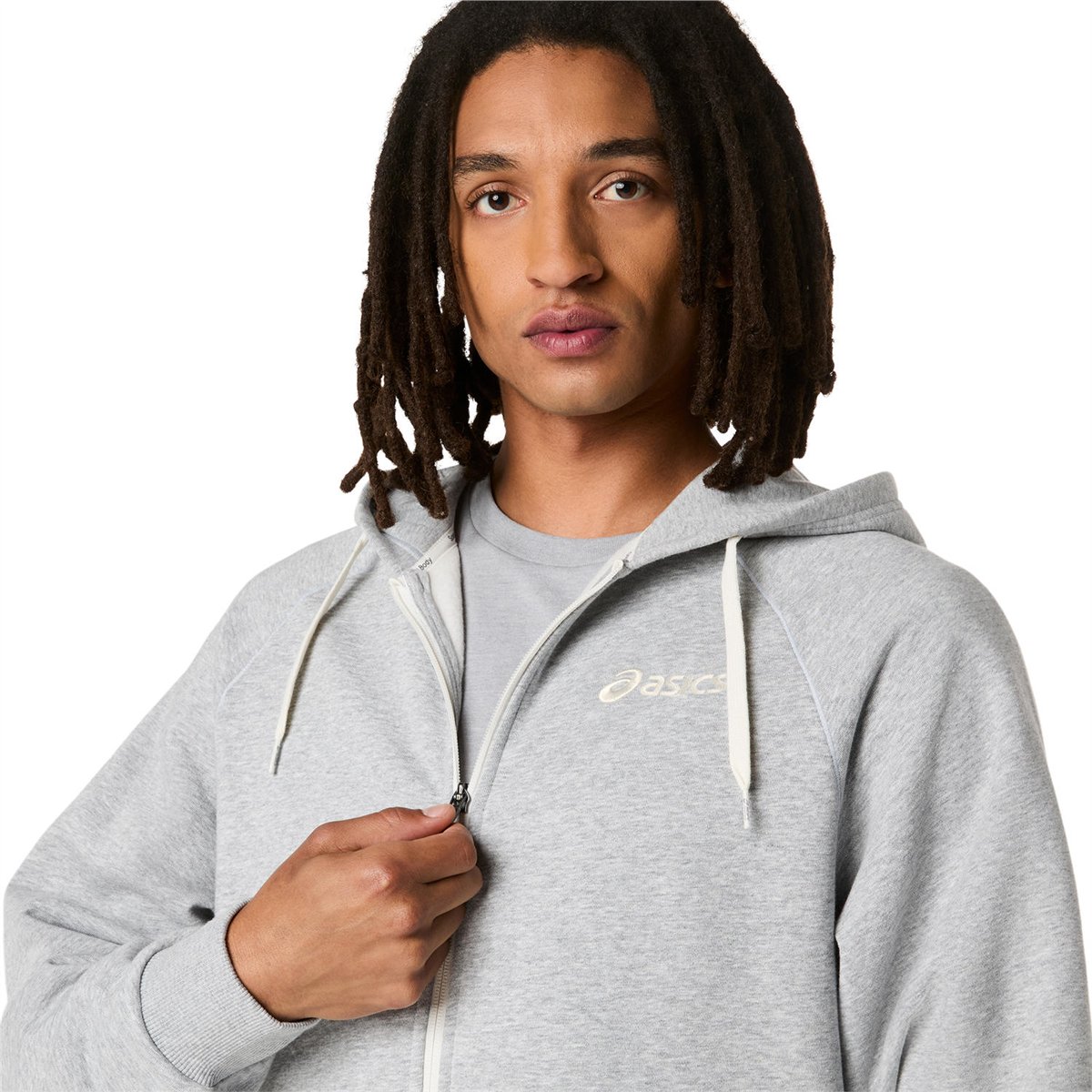 ASICS LOGO FLEECE FULL ZIP HOODIE