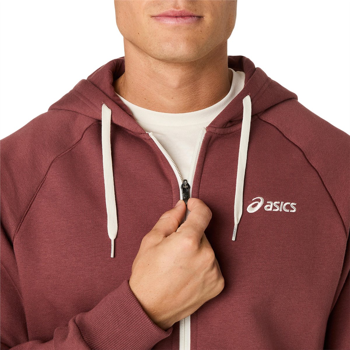 ASICS LOGO FLEECE FULL ZIP HOODIE