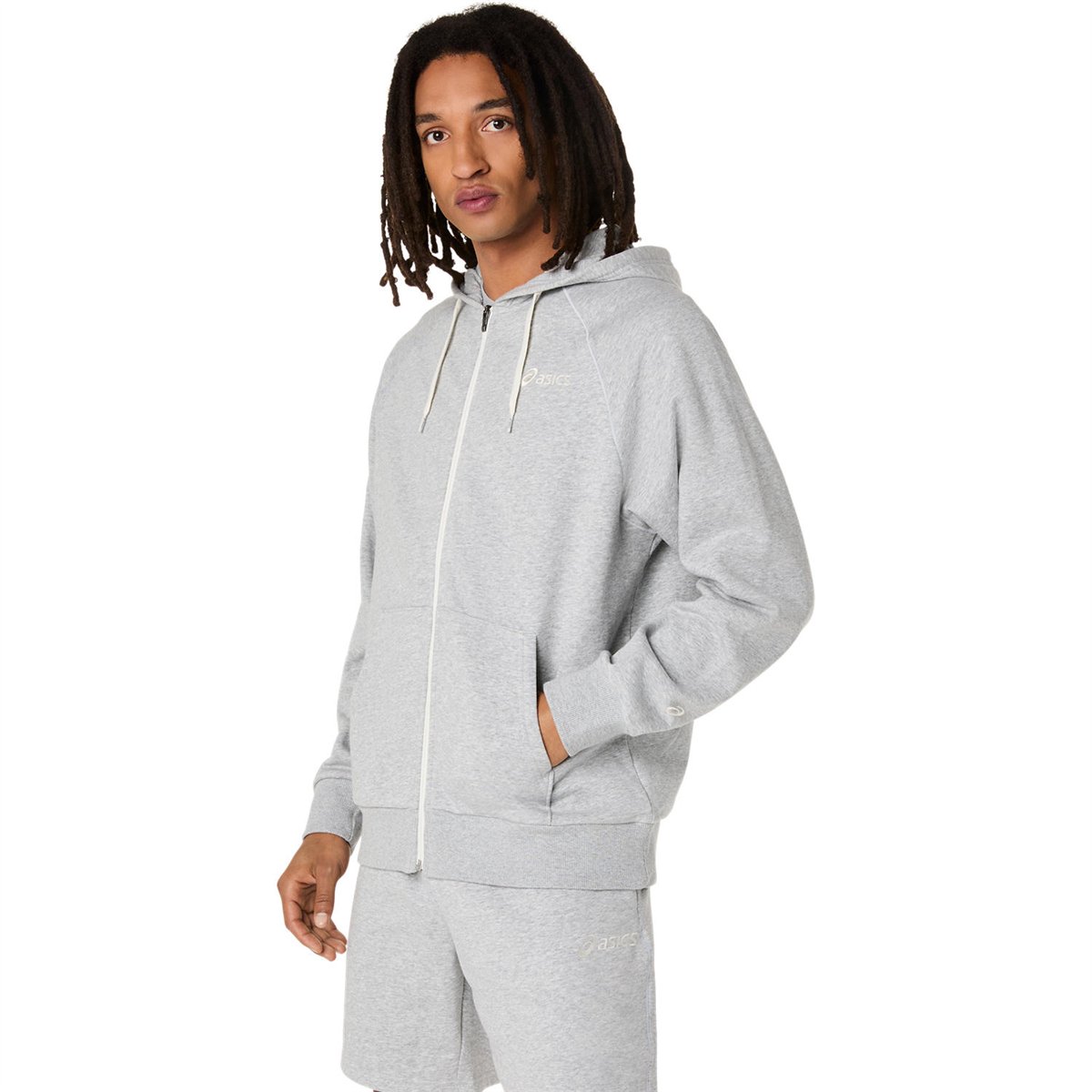 ASICS LOGO FLEECE FULL ZIP HOODIE