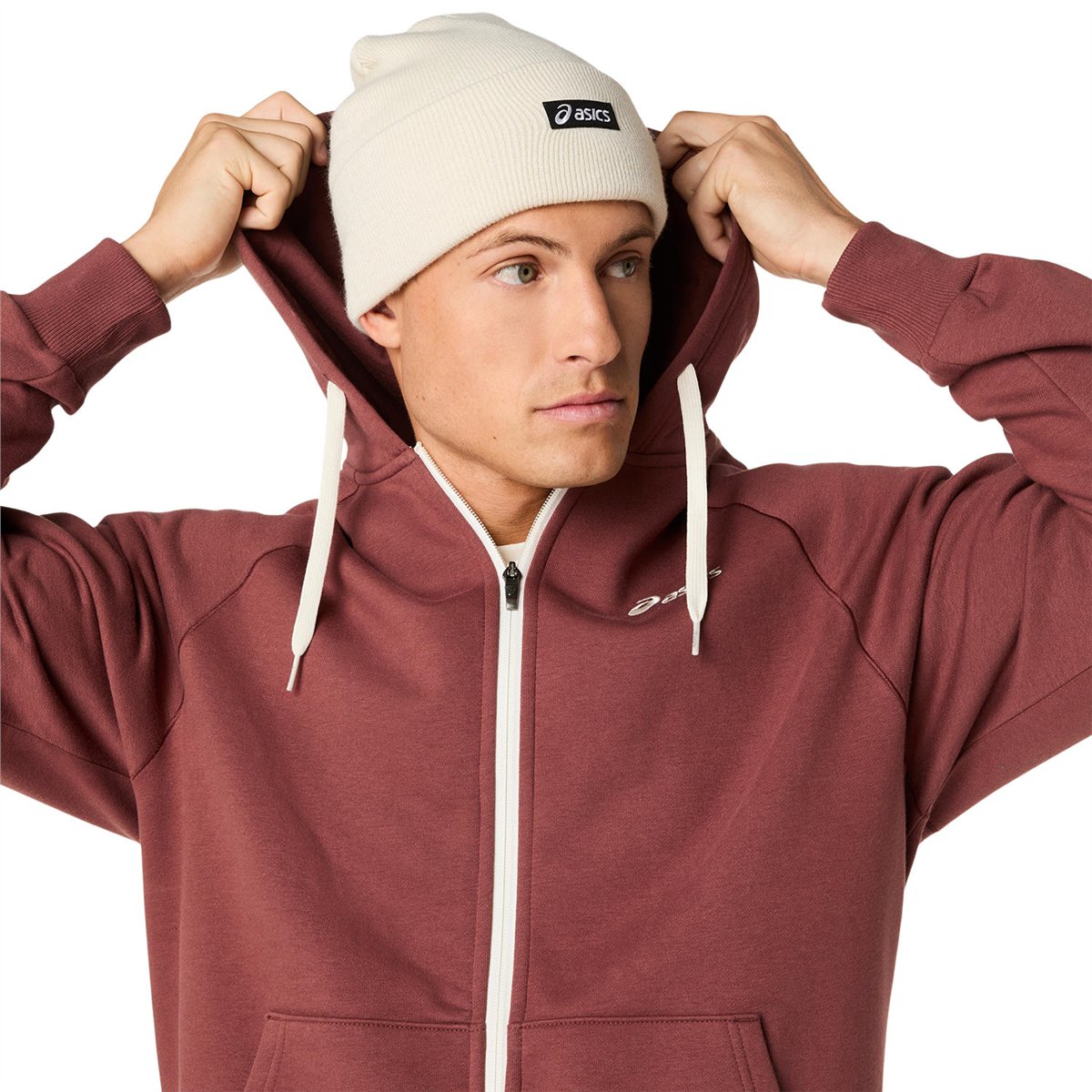 ASICS LOGO FLEECE FULL ZIP HOODIE