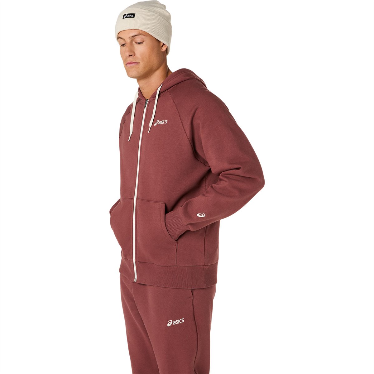 ASICS LOGO FLEECE FULL ZIP HOODIE