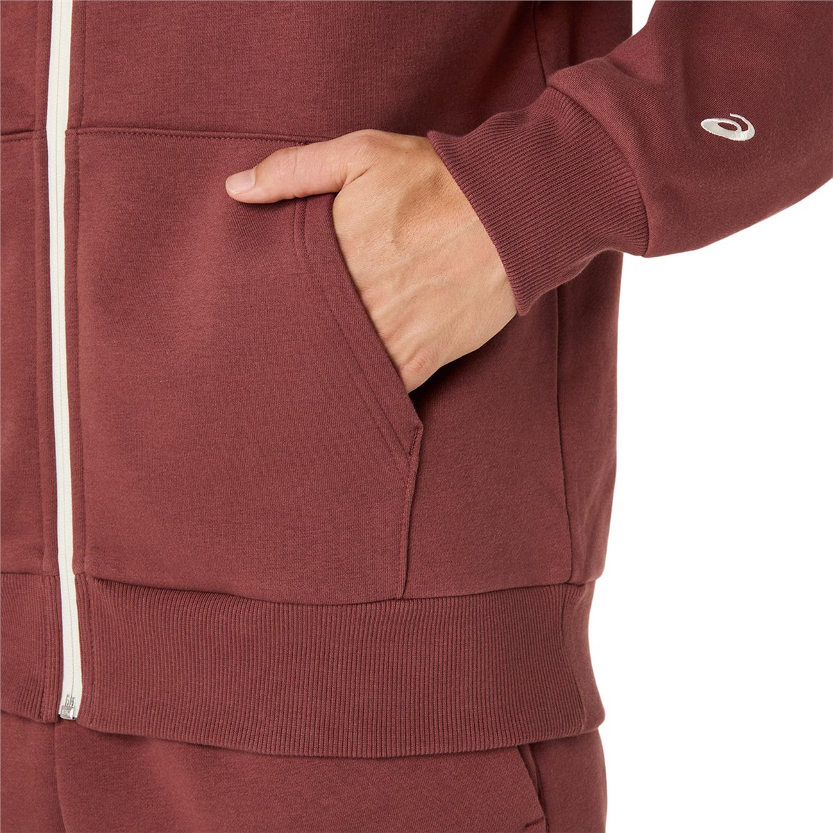 ASICS LOGO FLEECE FULL ZIP HOODIE