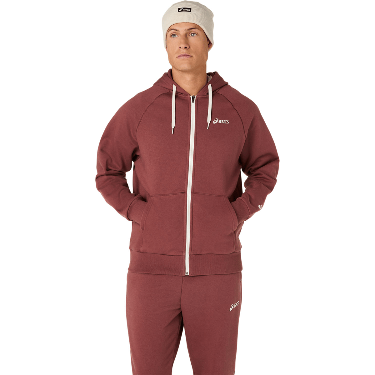 ASICS LOGO FLEECE FULL ZIP HOODIE