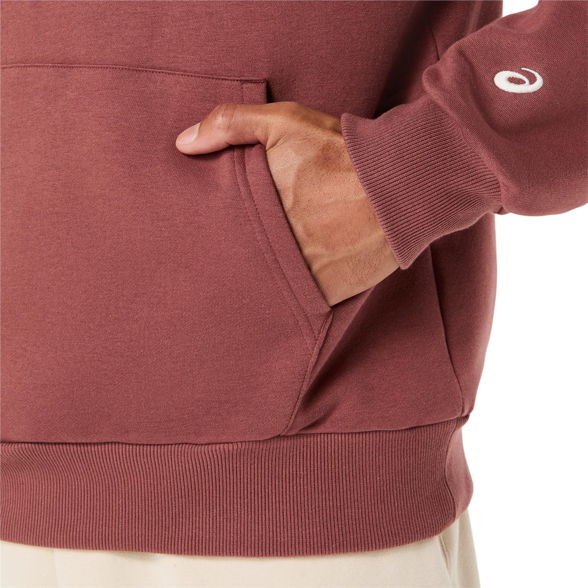 ASICS LOGO FLEECE PULLOVER HOODIE