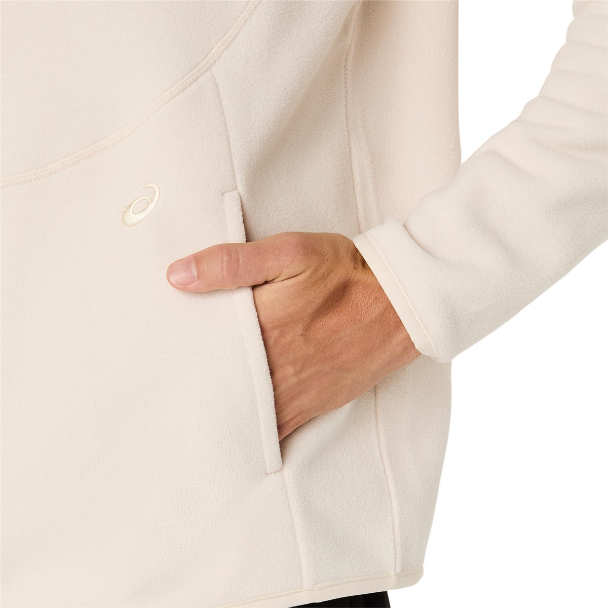 REFINED TEXTURE FLEECE FULL ZIP TOP