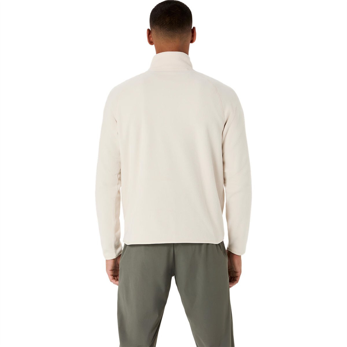 REFINED TEXTURE FLEECE HALF ZIP LS TOP