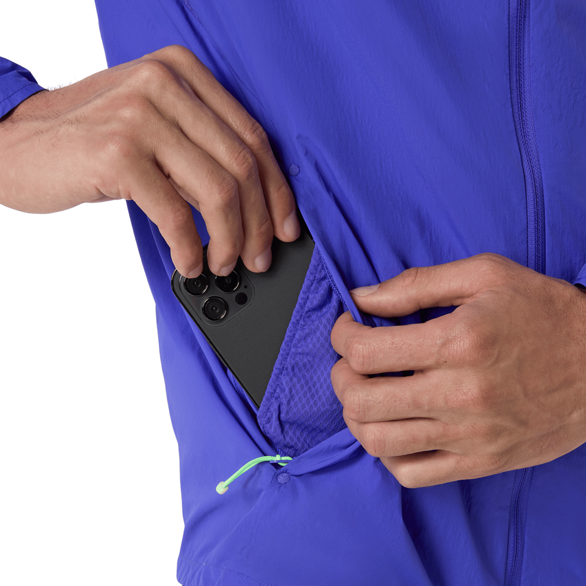 ROAD PACKABLE JACKET Mavi Erkek Koşu Spor Ceket