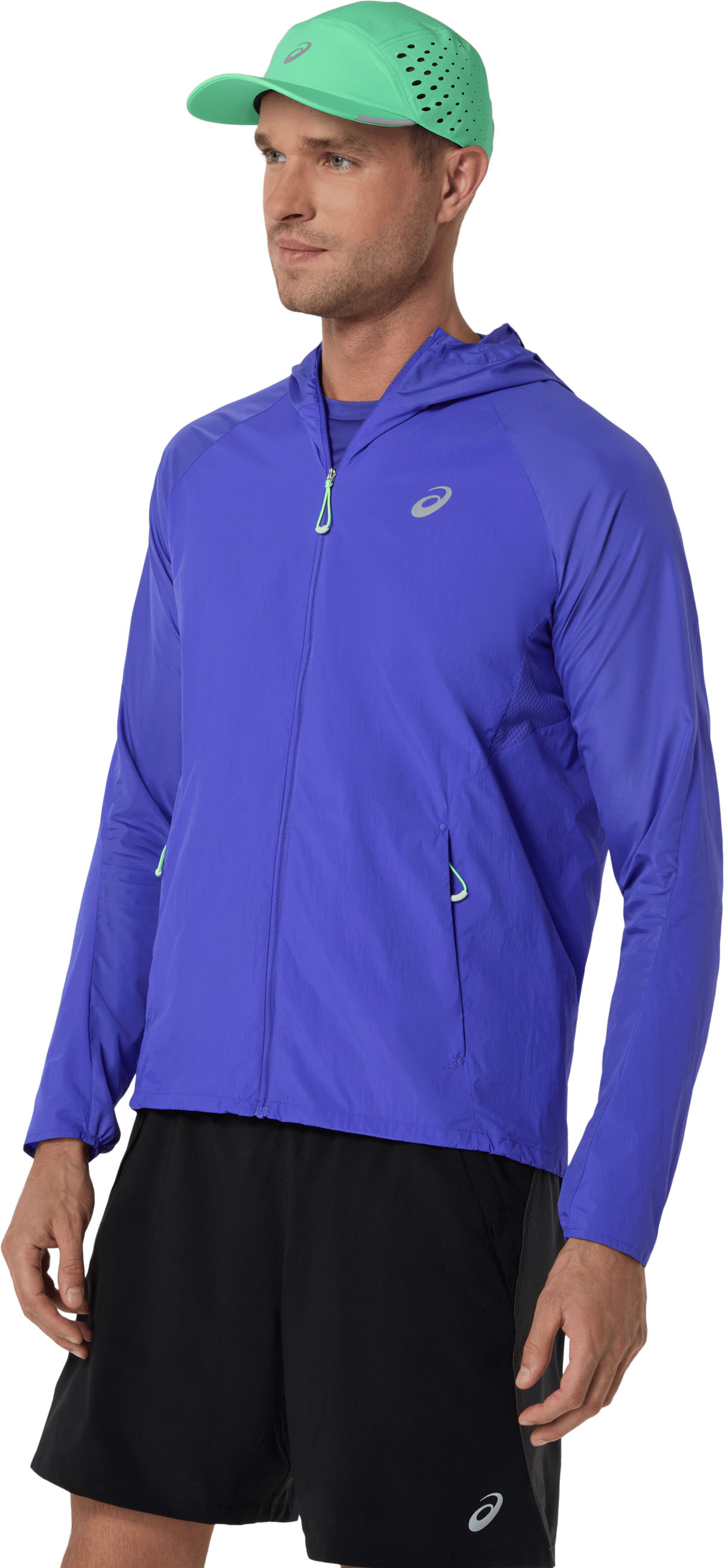 ROAD PACKABLE JACKET Mavi Erkek Koşu Spor Ceket