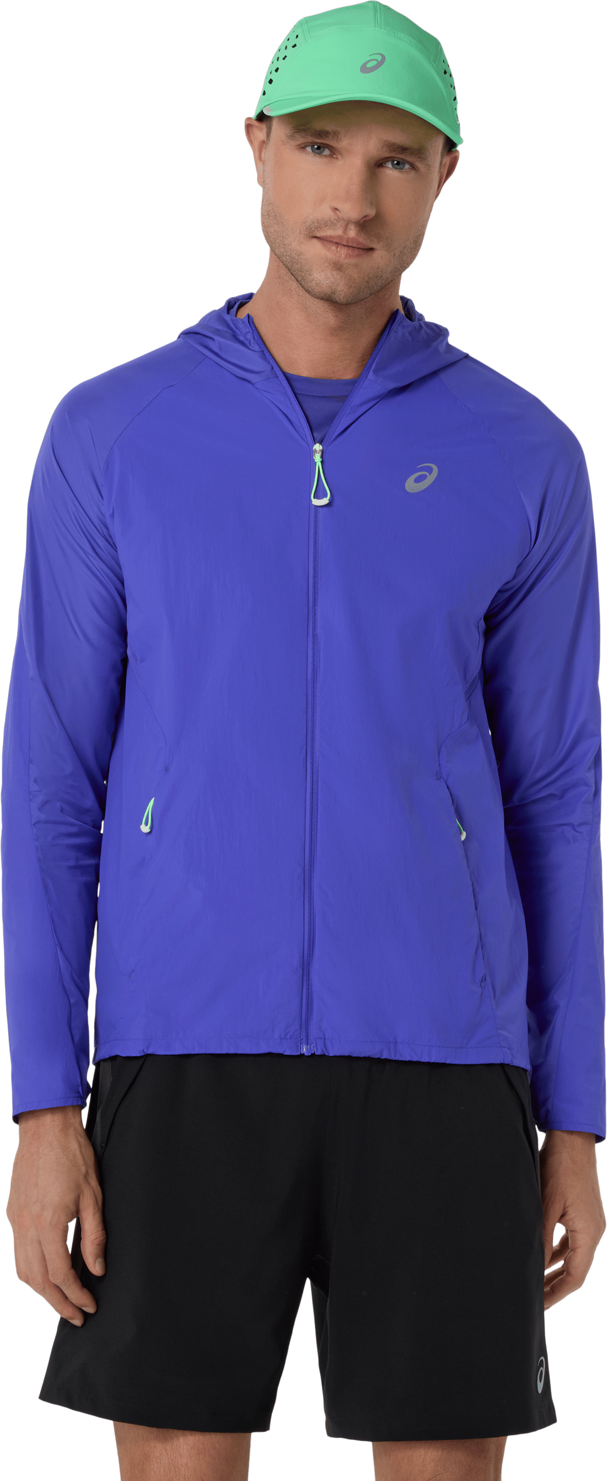 ROAD PACKABLE JACKET Mavi Erkek Koşu Spor Ceket