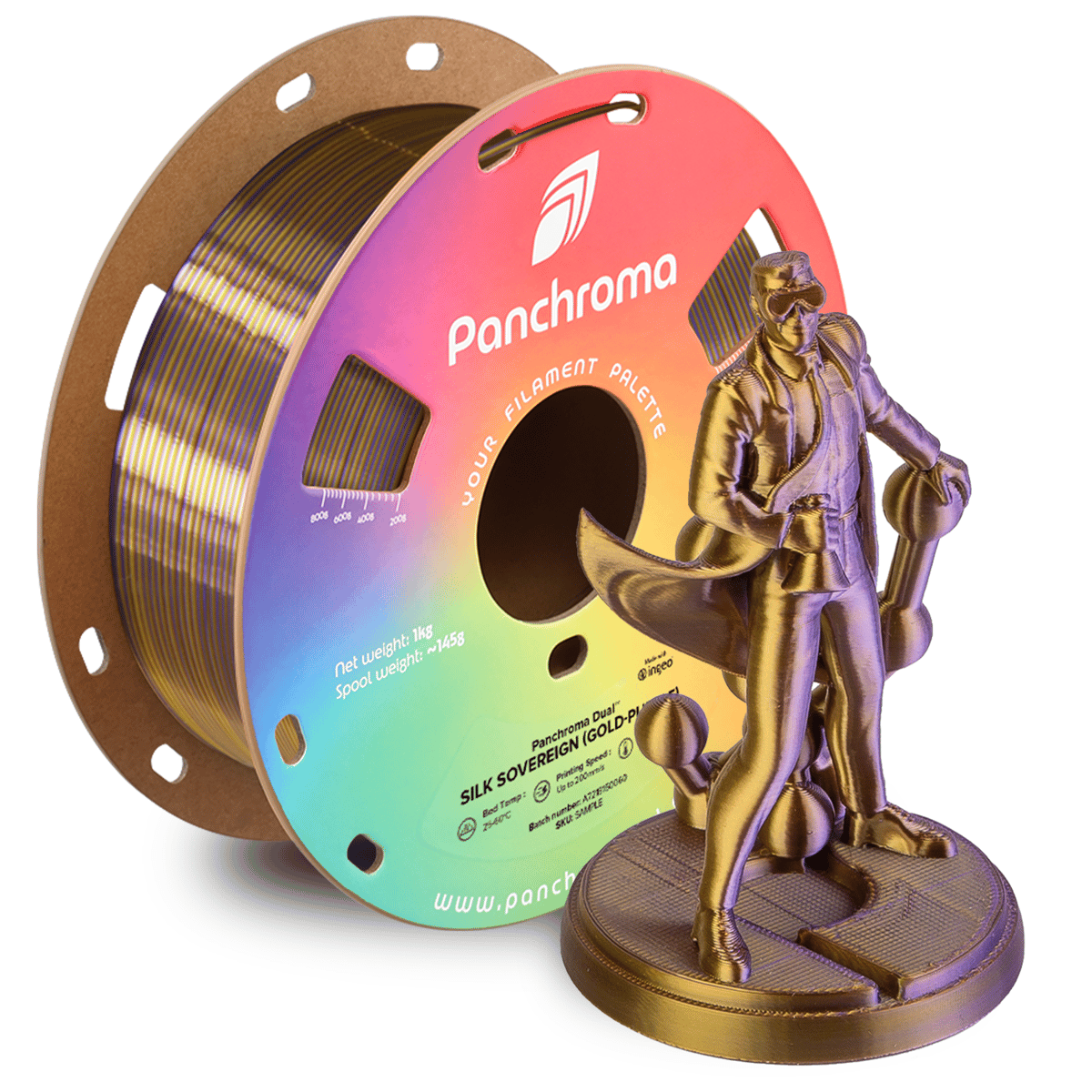 Panchroma Dual Silk Sovereign PLA | Altın - Mor