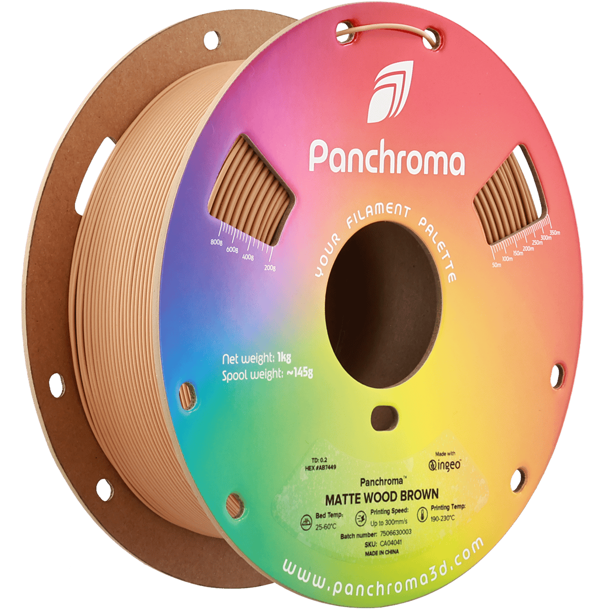 Panchroma PLA Filament Mat Ahşap Kahverengi – 1 kg 1.75mm