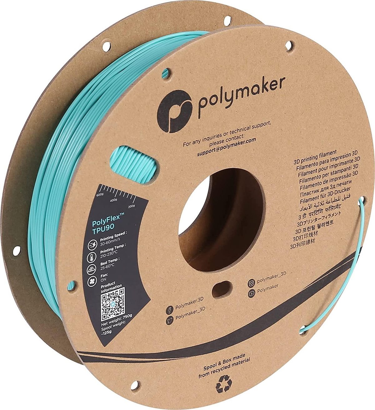 PolyFlex TPU90 Filament Camgöbeği – Esnek 3D Baskı