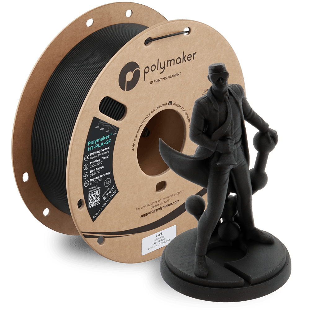 Polymaker HT-PLA-GF Filament Siyah