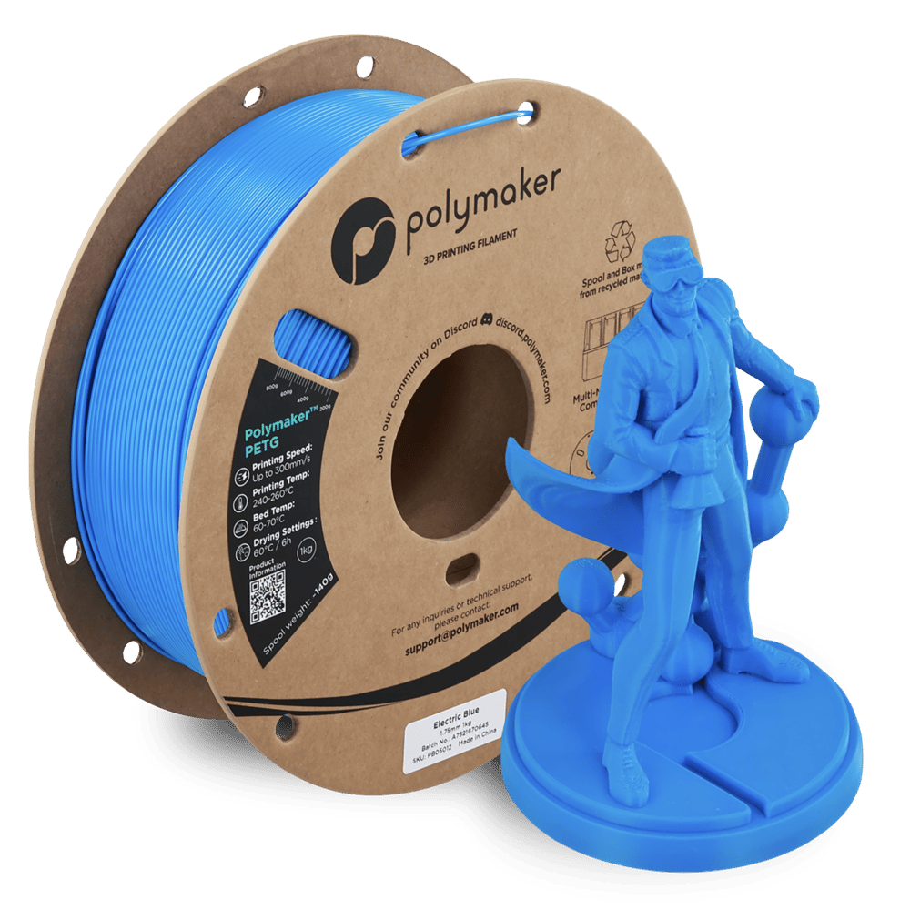 Polymaker PETG Filament Elektrik Mavisi