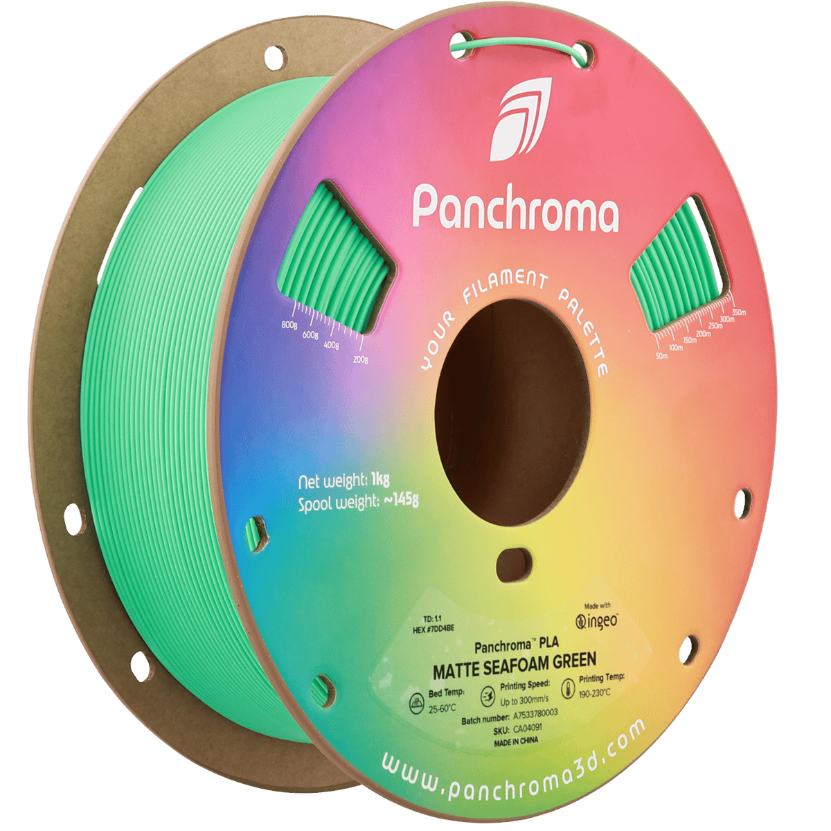 Panchroma PLA Filament Mat Deniz Köpüğü Yeşili – 1 kg 1.75mm
