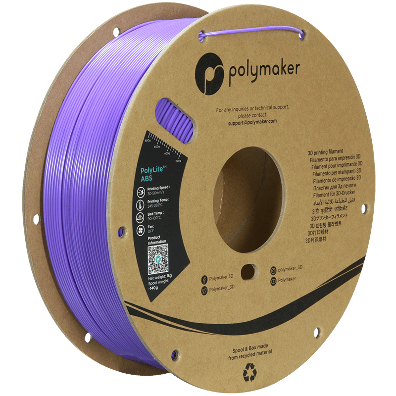PolyLite ABS Filament Mor – Dayanıklı ve Profesyonel 3D Baskı