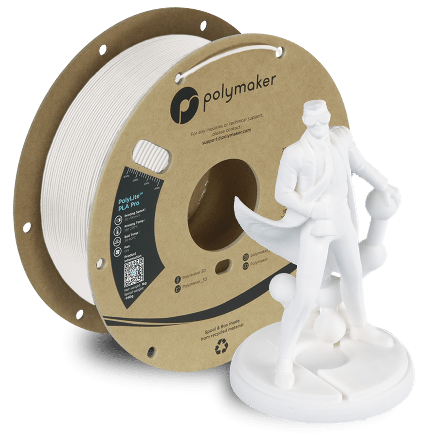 PolyLite PLA Pro Filament Beyaz - Dayanıklı ve Kolay Baskı