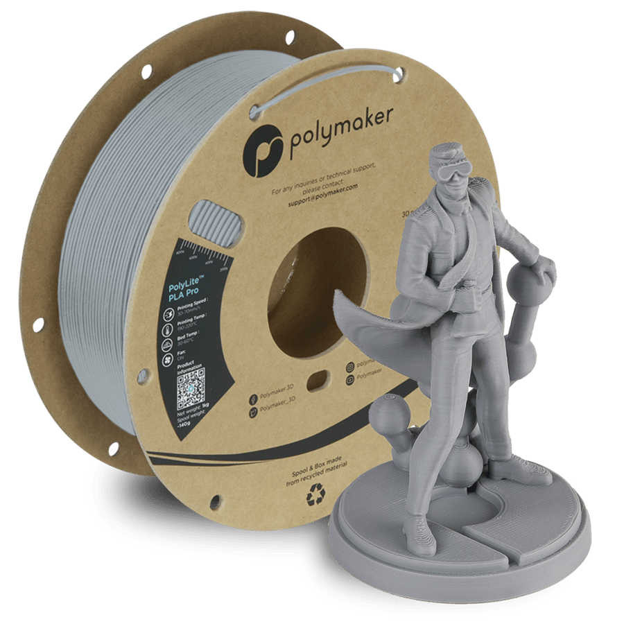 PolyLite PLA Pro Filament Gri - Dayanıklı ve Kolay Baskı