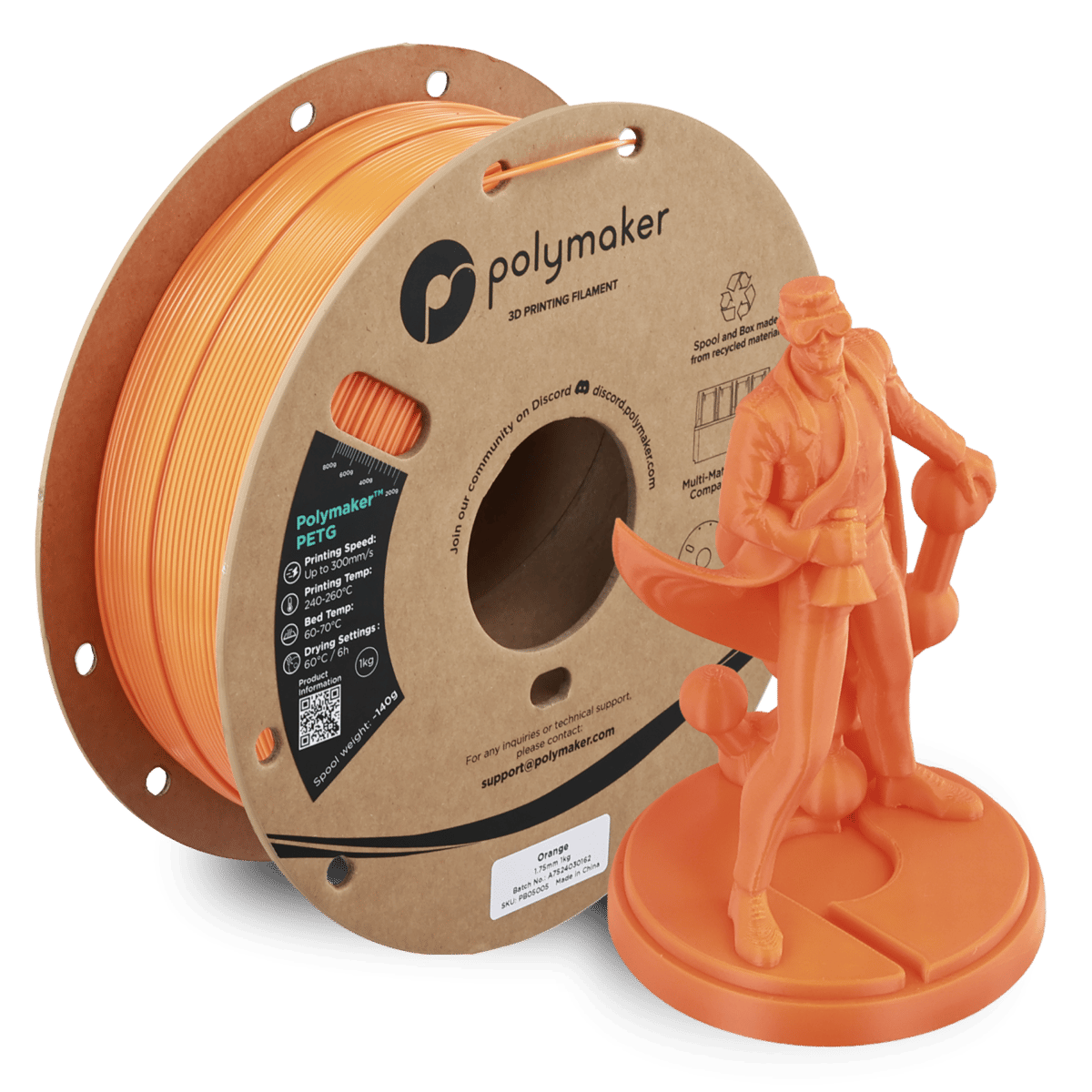 Polymaker PETG Filament Turuncu