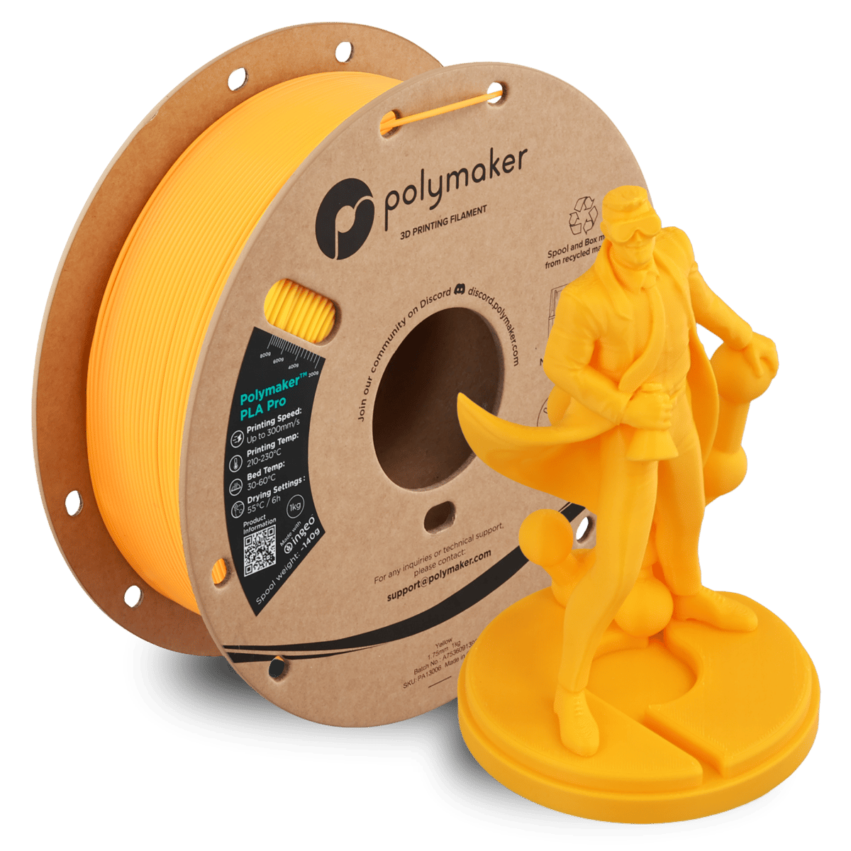 Polymaker PLA Pro Filament Sarı - 1kg 1.75mm