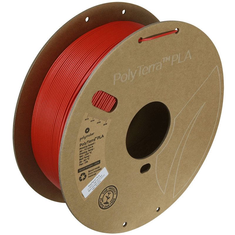 PolyTerra PLA Filament Askeri Kırmızı - 1 kg 1.75mm