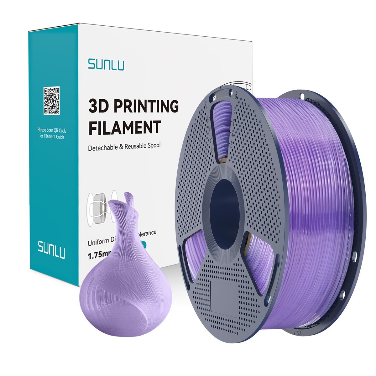 Sunlu PLA Şeffaf Filament Üzüm Peltesi - 1 kg 1.75mm