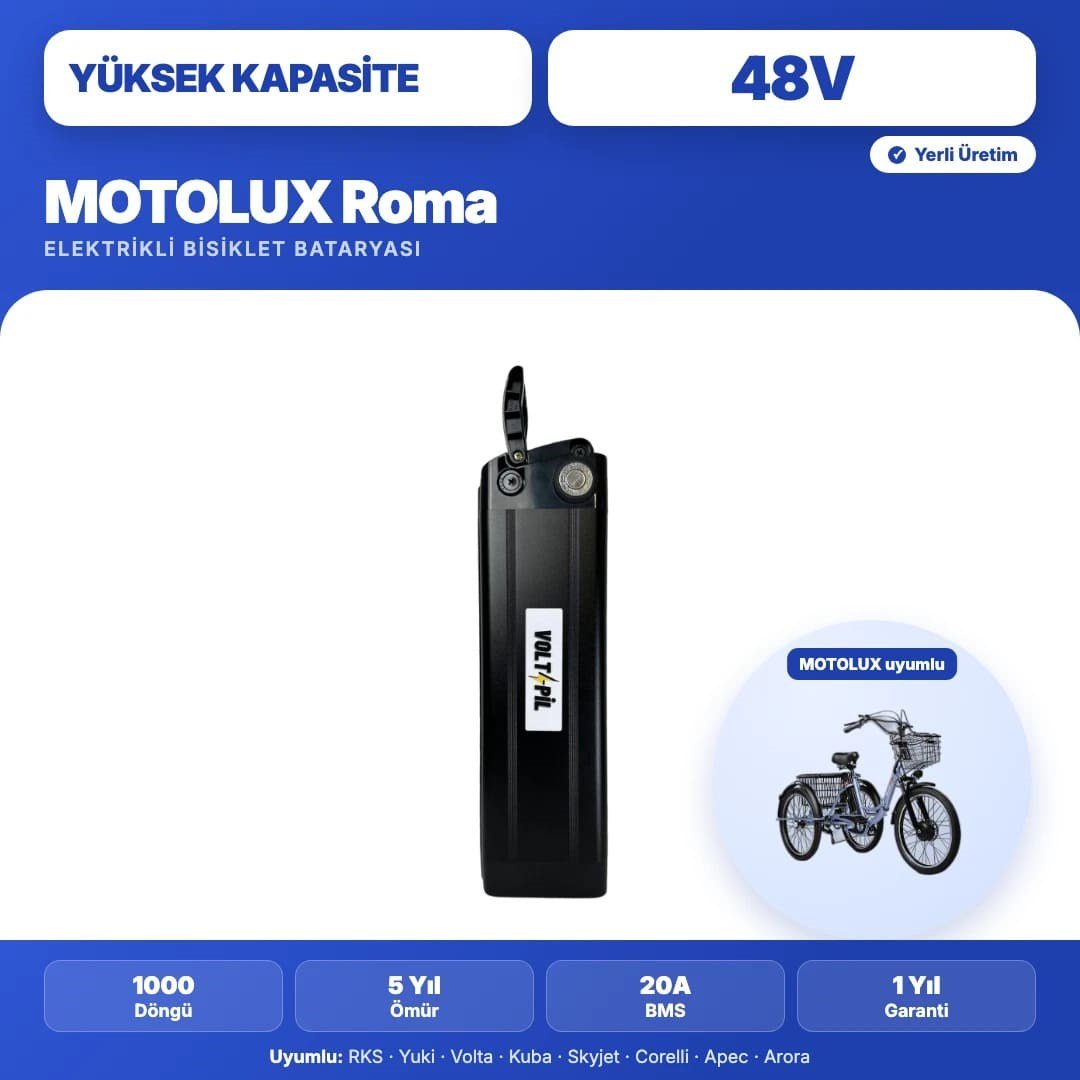 MOTOLUX Roma 48V Batarya Aküsü