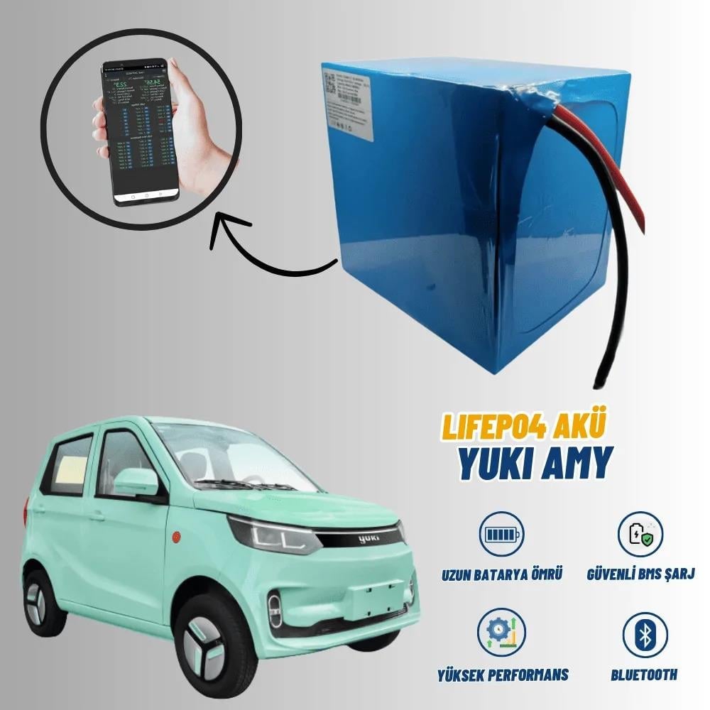 YUKİ AMY LiFePO4 Batarya Lityum Akü 72V 102 Ah
