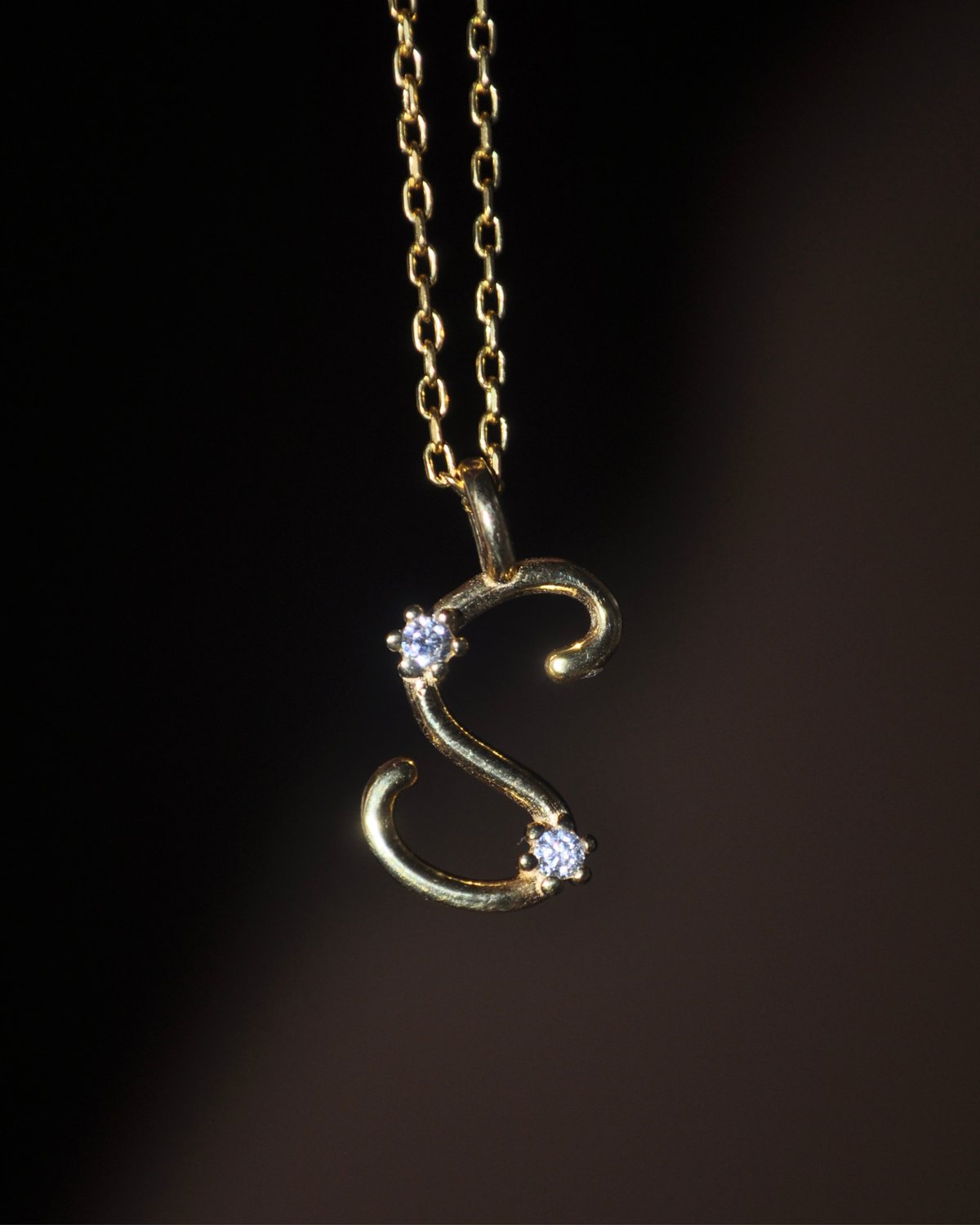 925 Gümüş 3 Boyutlu Taşlı Harf Kolye | Kişiselleştir