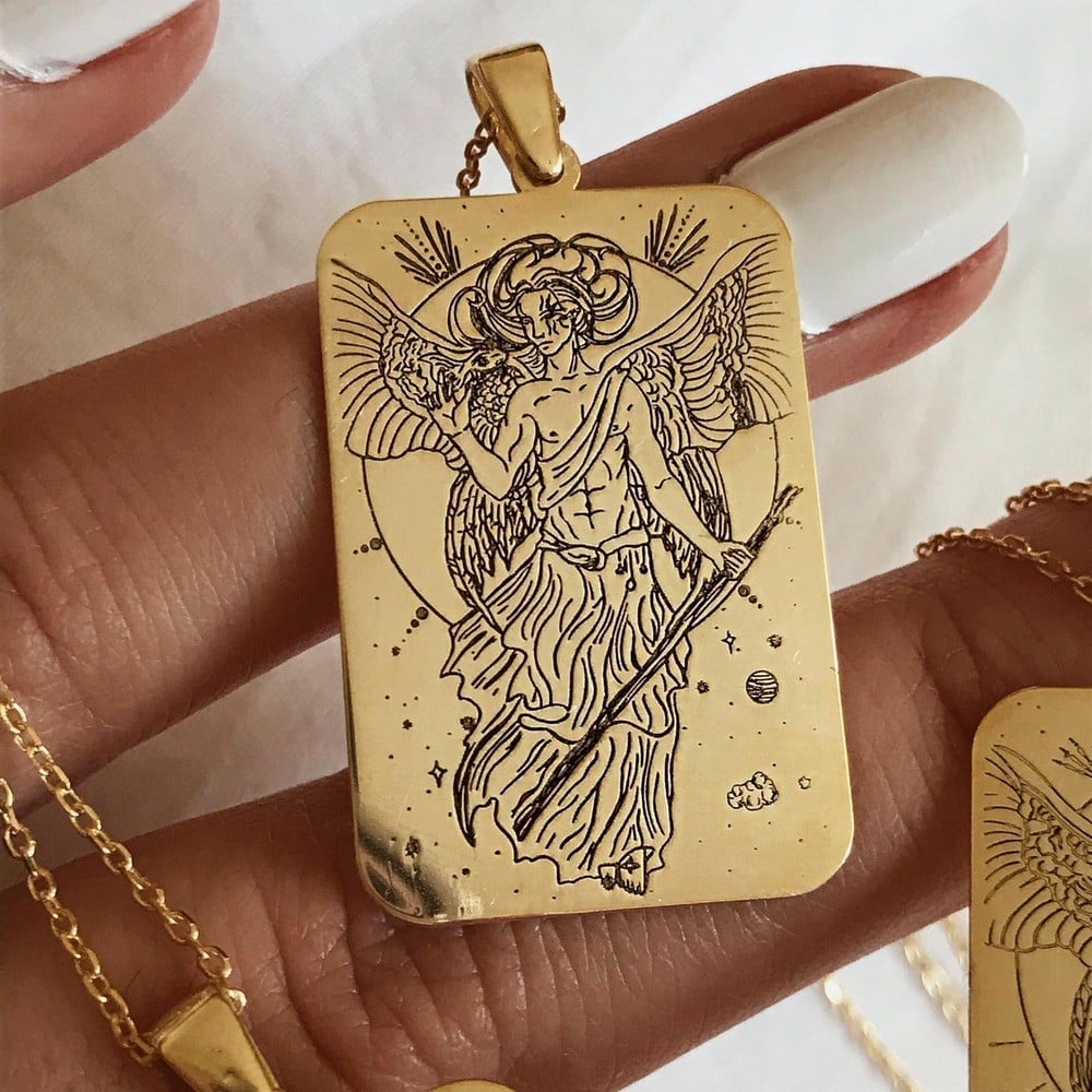 925 Gümüş Archangel Gabriel Özel Tasarım Kolye