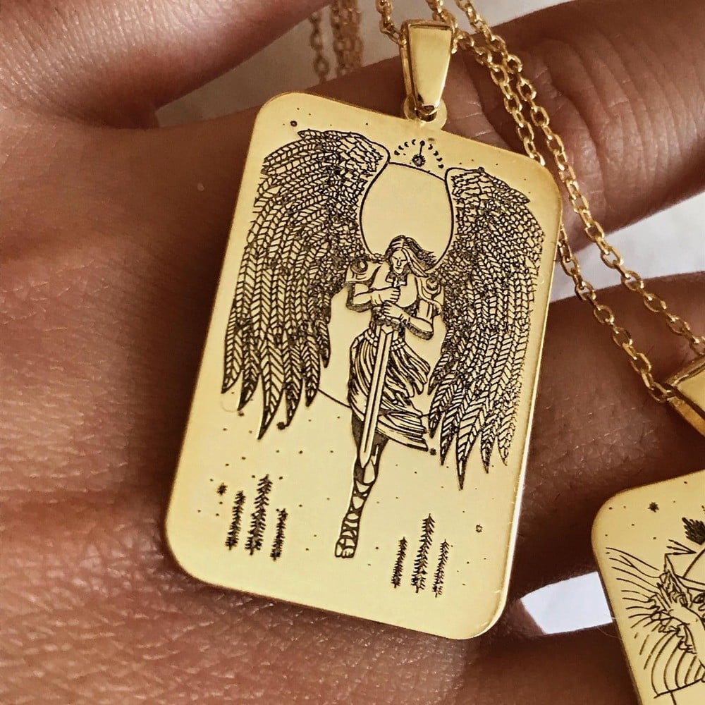 925 Gümüş Archangel Michael Özel Tasarım Kolye