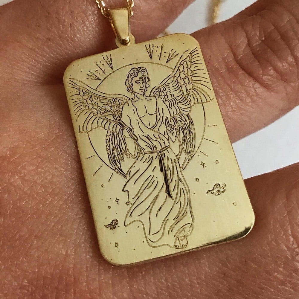 925 Gümüş Archangel Raphael Özel Tasarım Kolye
