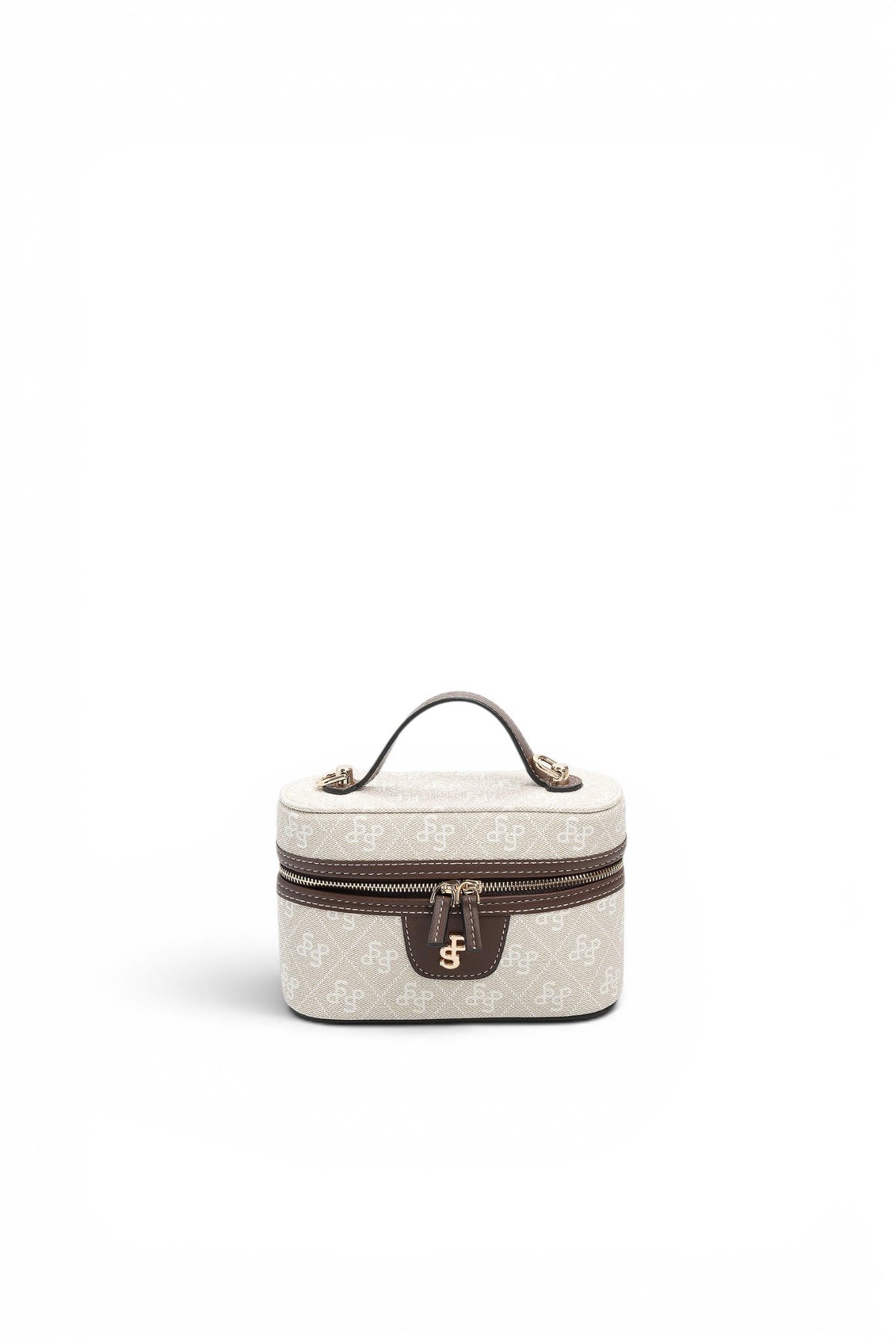 Silver Polo Taş - Kahve Monogram Kadın El Çantası SP1195