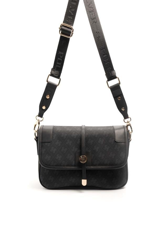 Silver & Polo SP1182 Kadın Çapraz Çanta Monogram Siyah