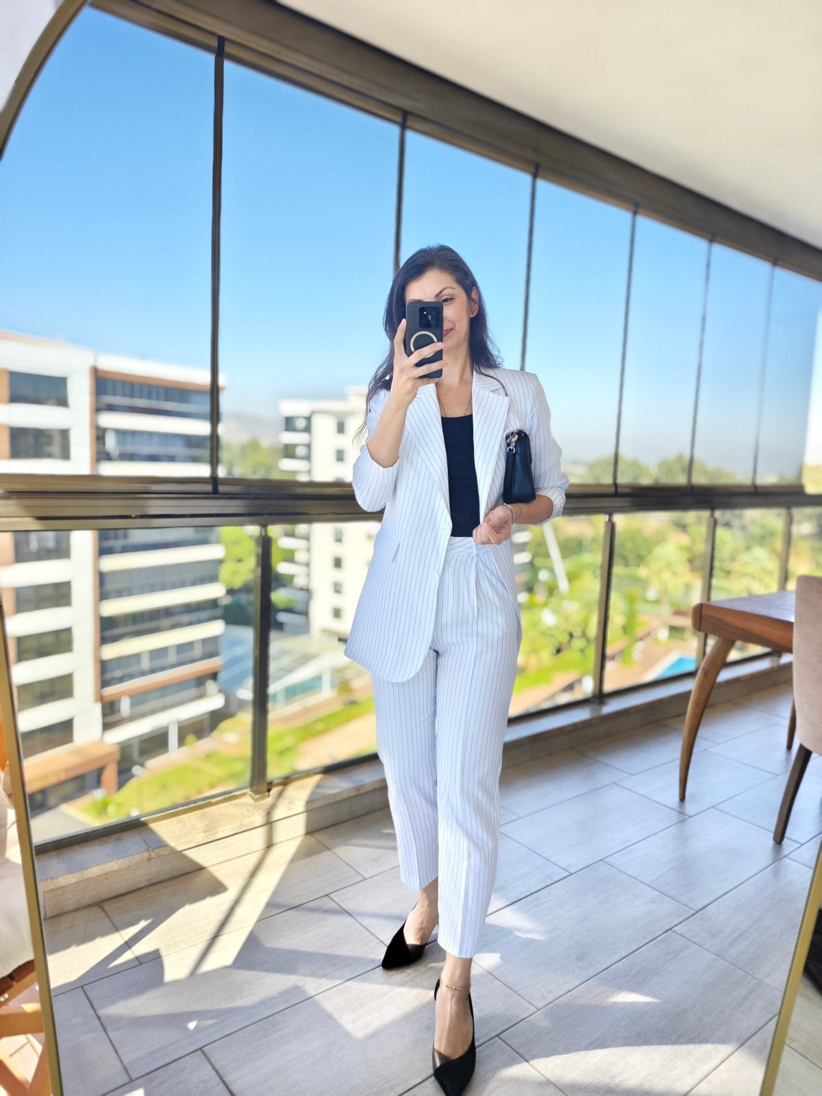 Çizgili Blazer Ceket