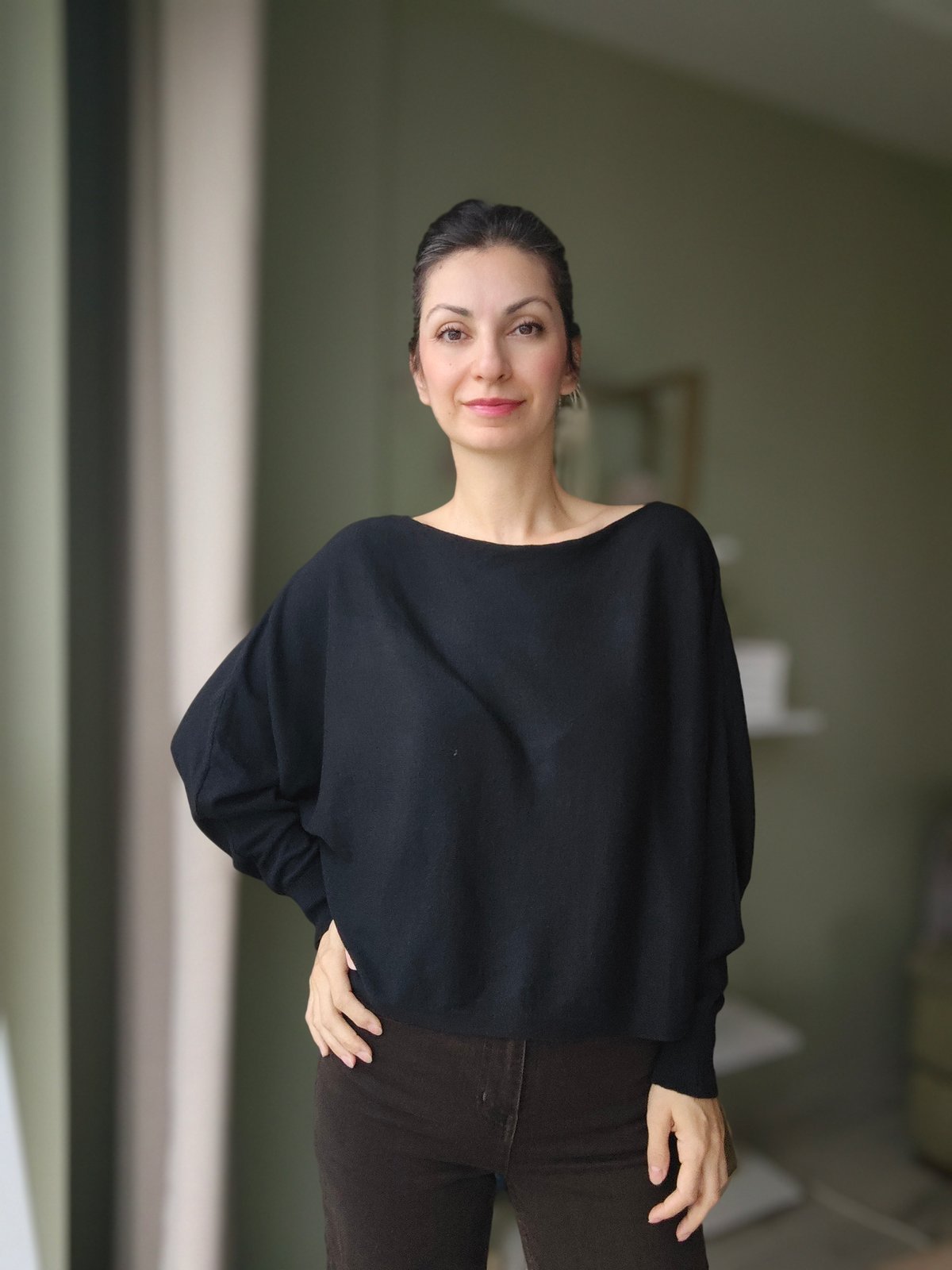 Yarasa Kol Triko Siyah - 0980