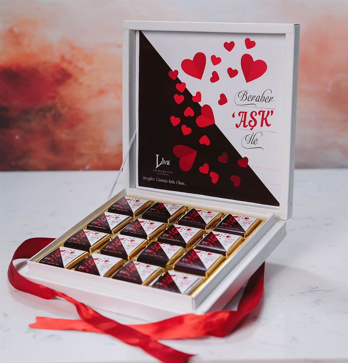 Aşk İle Sargılı Madlen Çikolata 48'li Paket