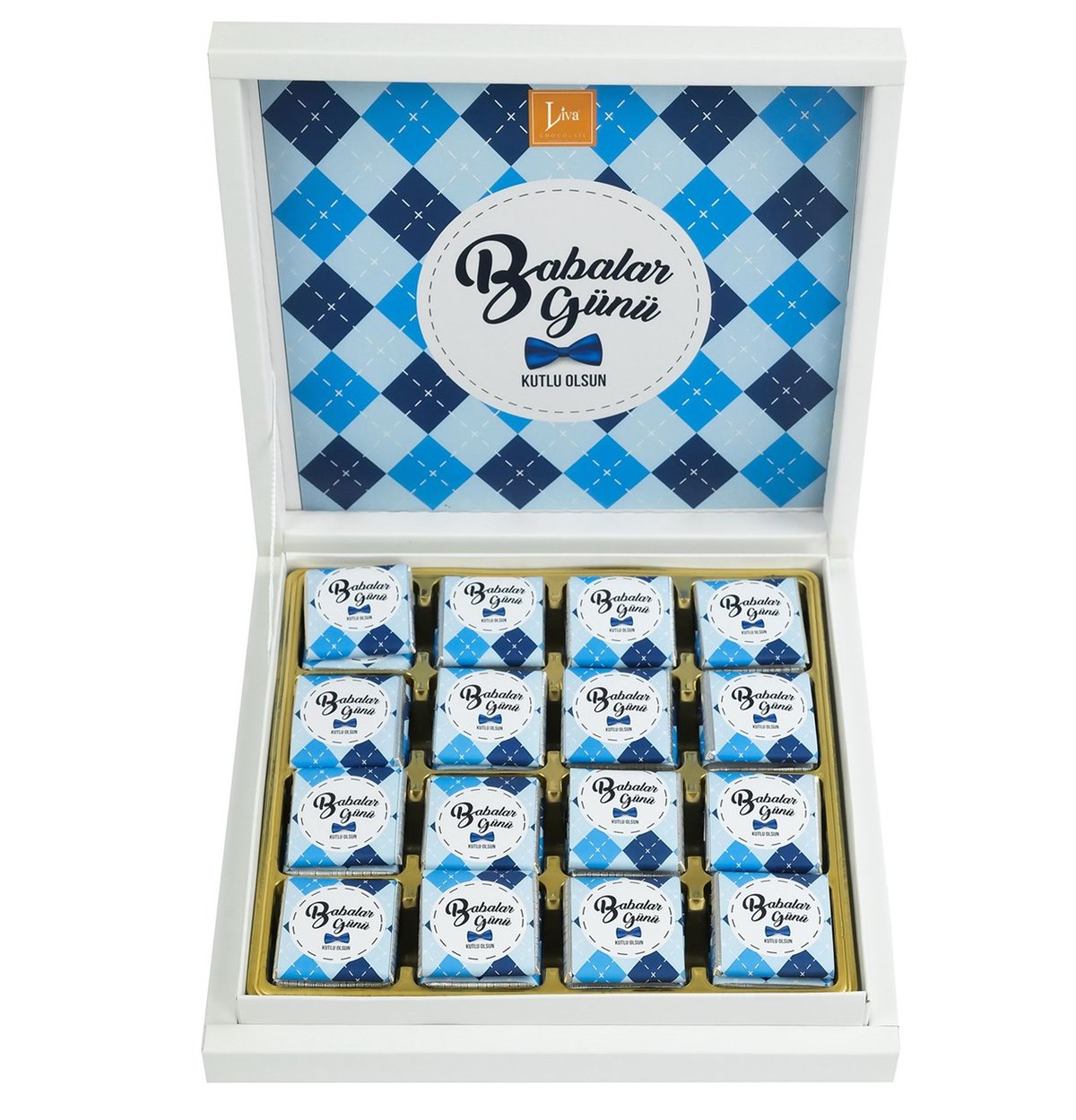 Babalar Günü Kazak Tasarım Sargılı Madlen 48'li Paket