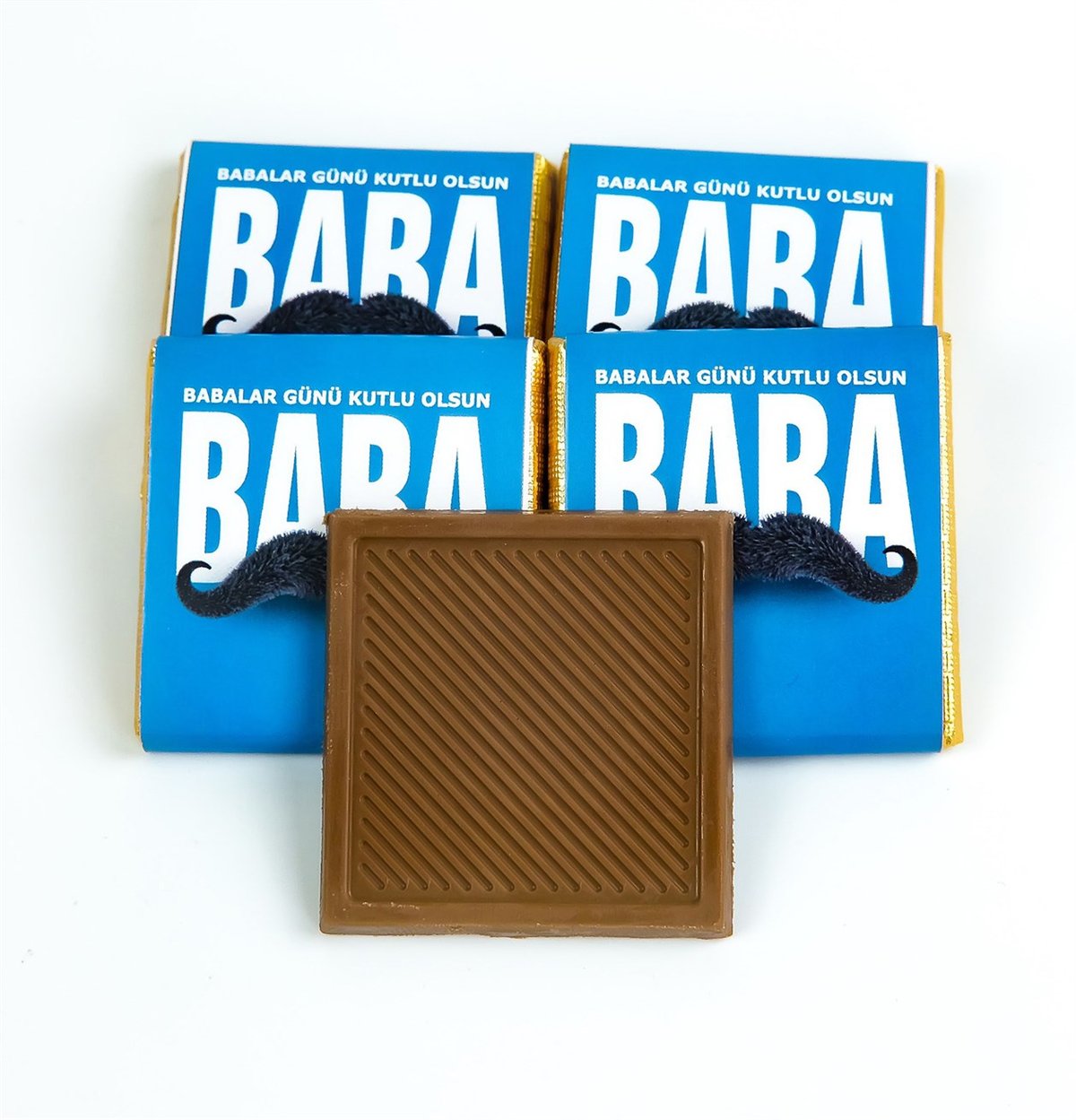 Babalar Günü Mavi Tasarım Sargılı Madlen 48'li Paket