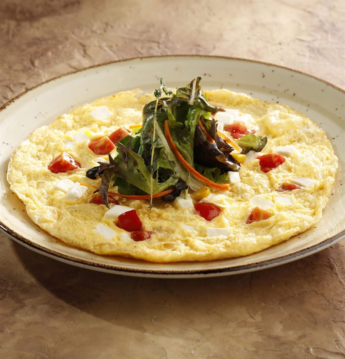 Beyaz Peynirli Domatesli Omlet