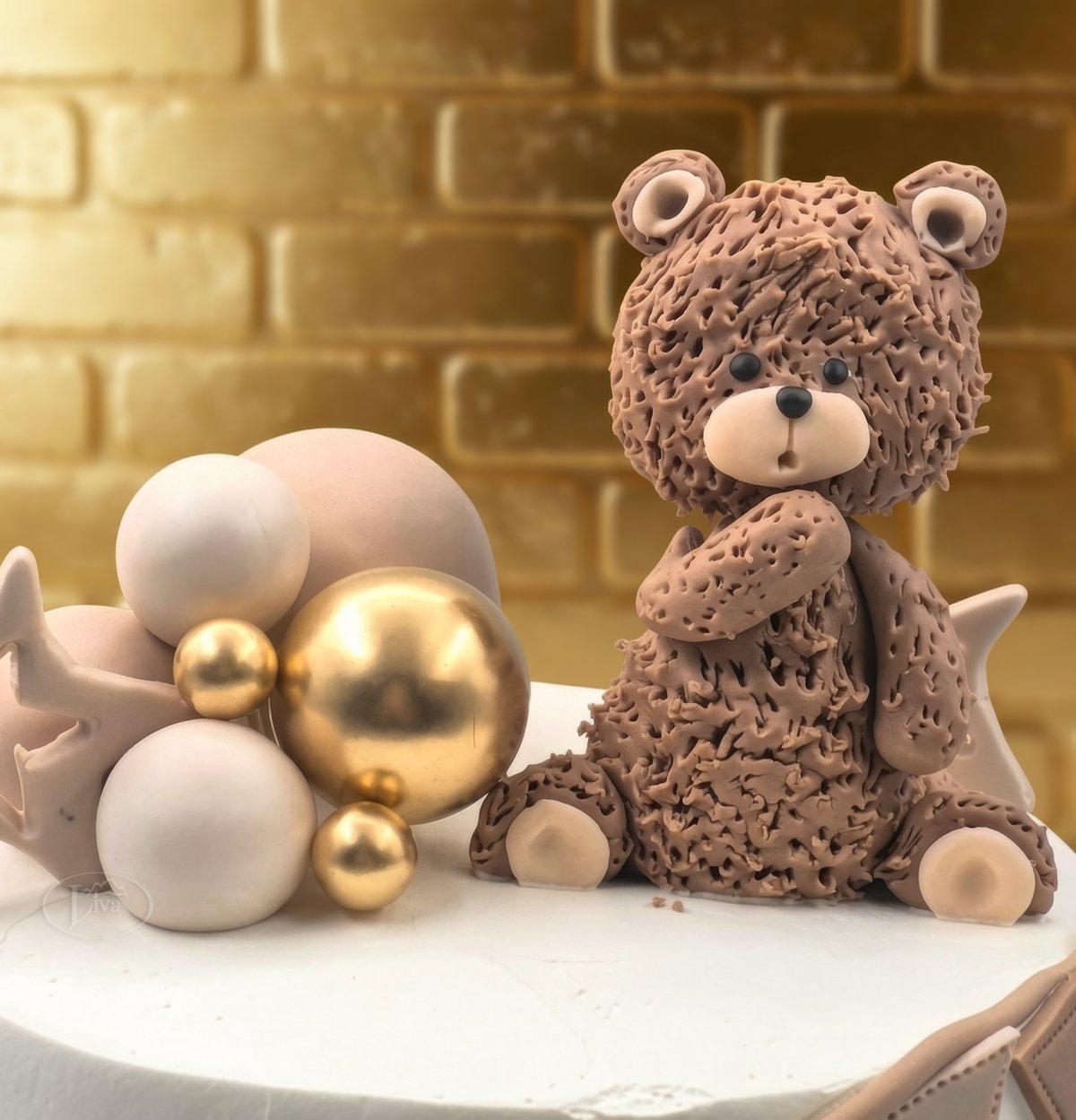 Gold ve Kahve Ayıcık Özel Pasta