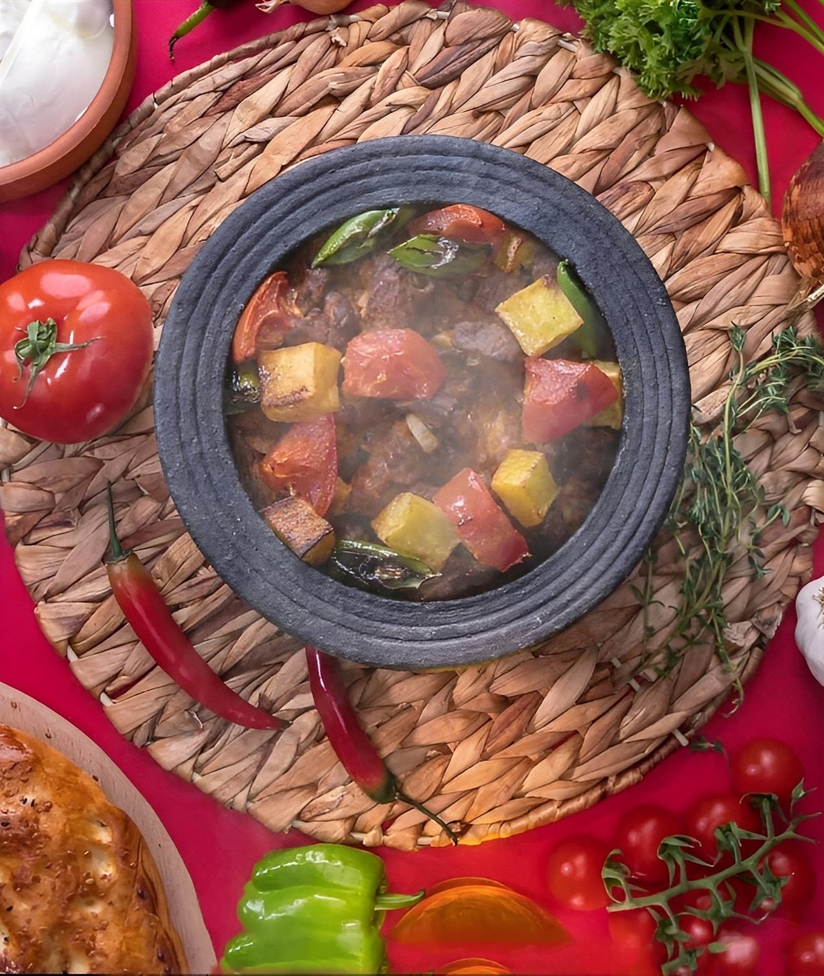 Güveçte Tas Kebabı