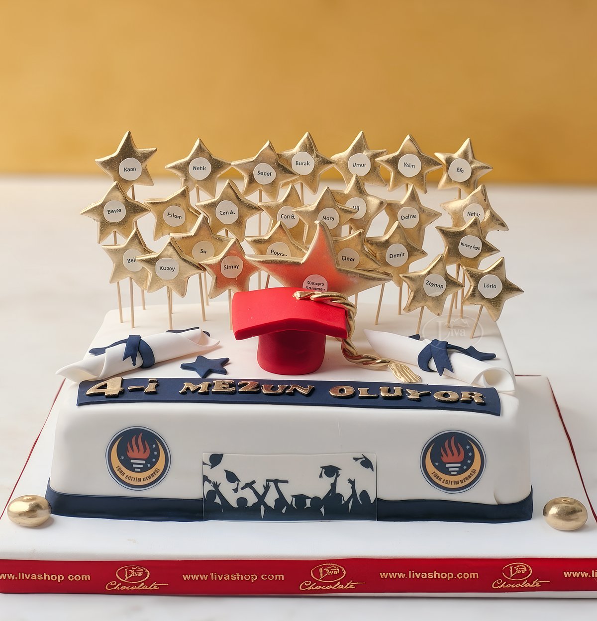 Kırmızı Kep Diploma Özel Pasta
