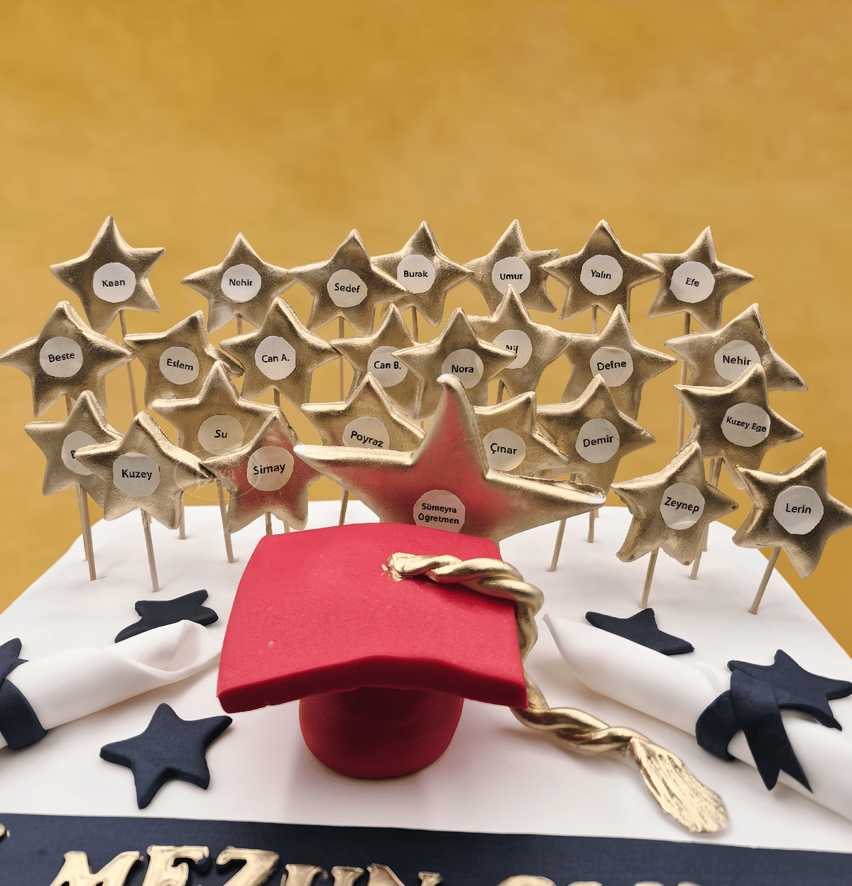 Kırmızı Kep Diploma Özel Pasta