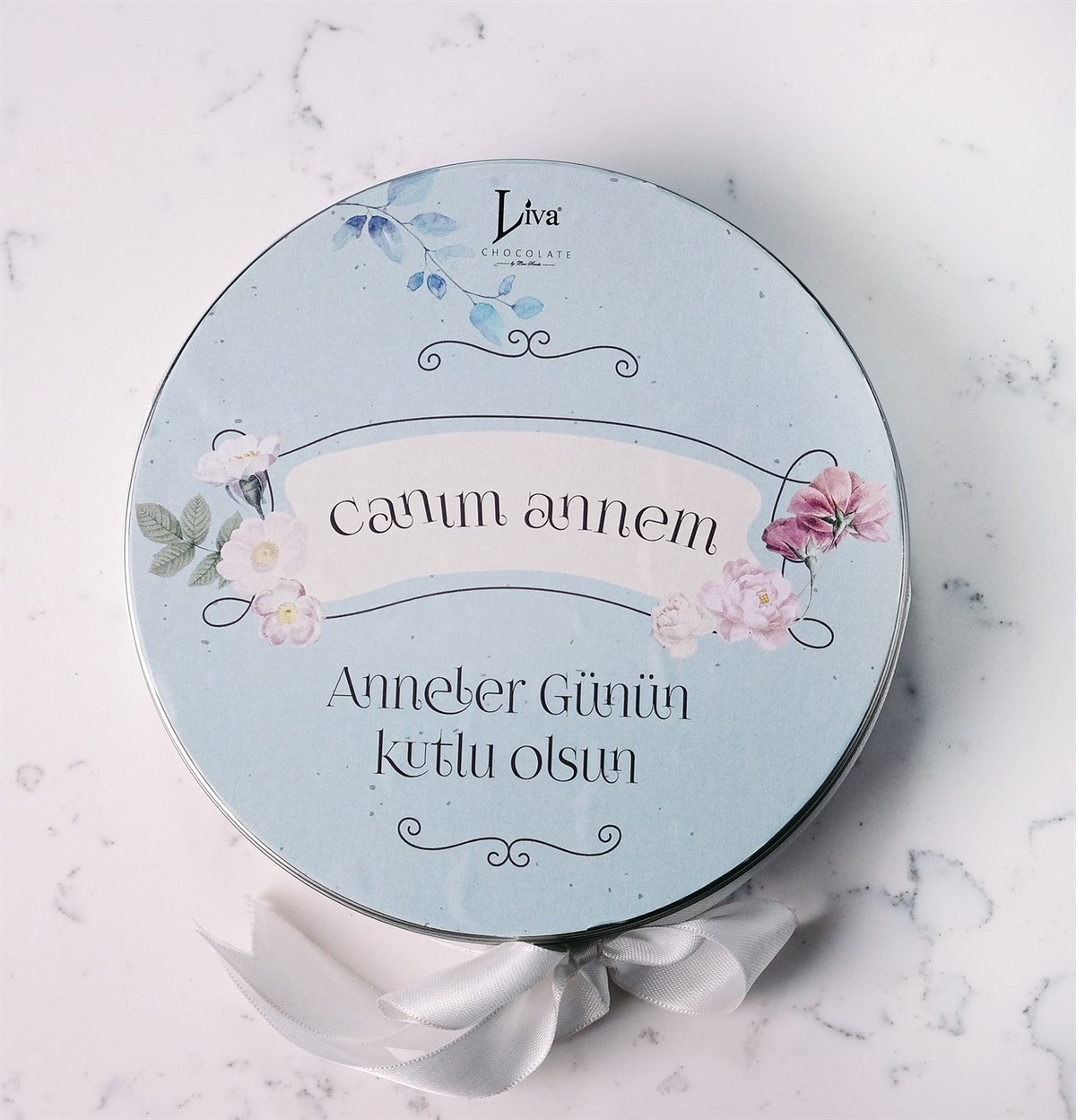 Metal Kutu Anneler Günü Çikolatası Canım Annem ( 80 Adet Napoliten Çikolata ) 