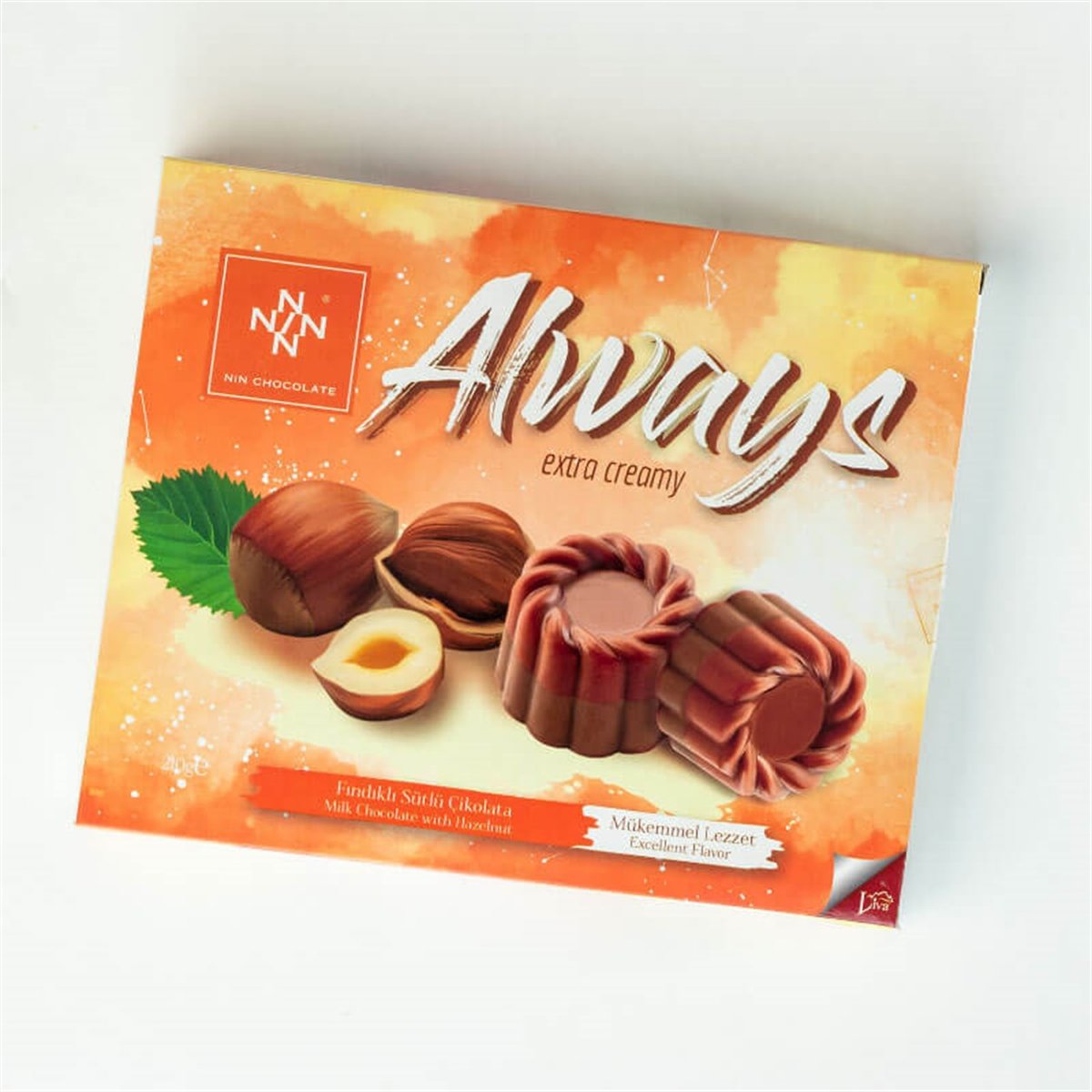 NiN Chocolate Always Fındıklı Sütlü Çikolata 