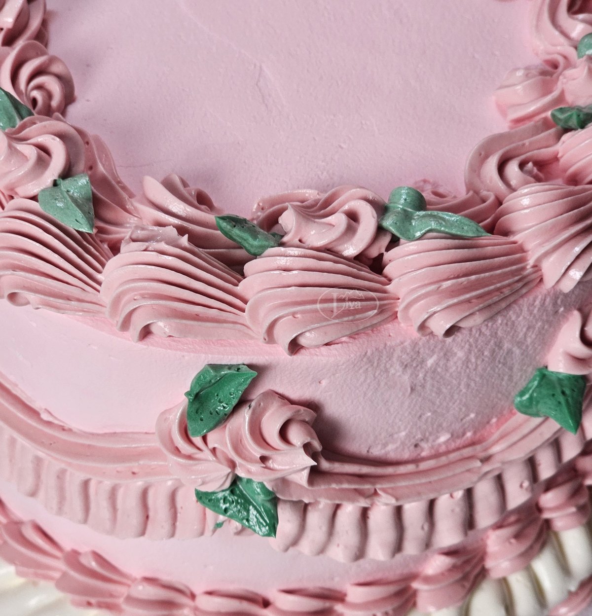 Pembe Dantel Buttercream Özel Pasta